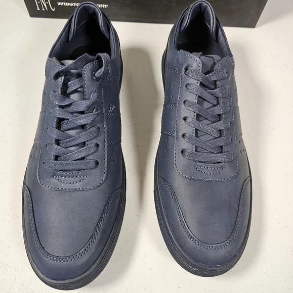 INC International Concepts Mens Zuri Low Top Sneaker Faux Suede Blue Size 9M NEW - Picture 5 of 16
